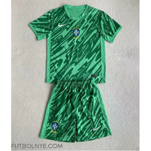 Camiseta Brasil Portero Primera Equipación para niños Copa America 2024 manga corta (+ pantalones cortos)